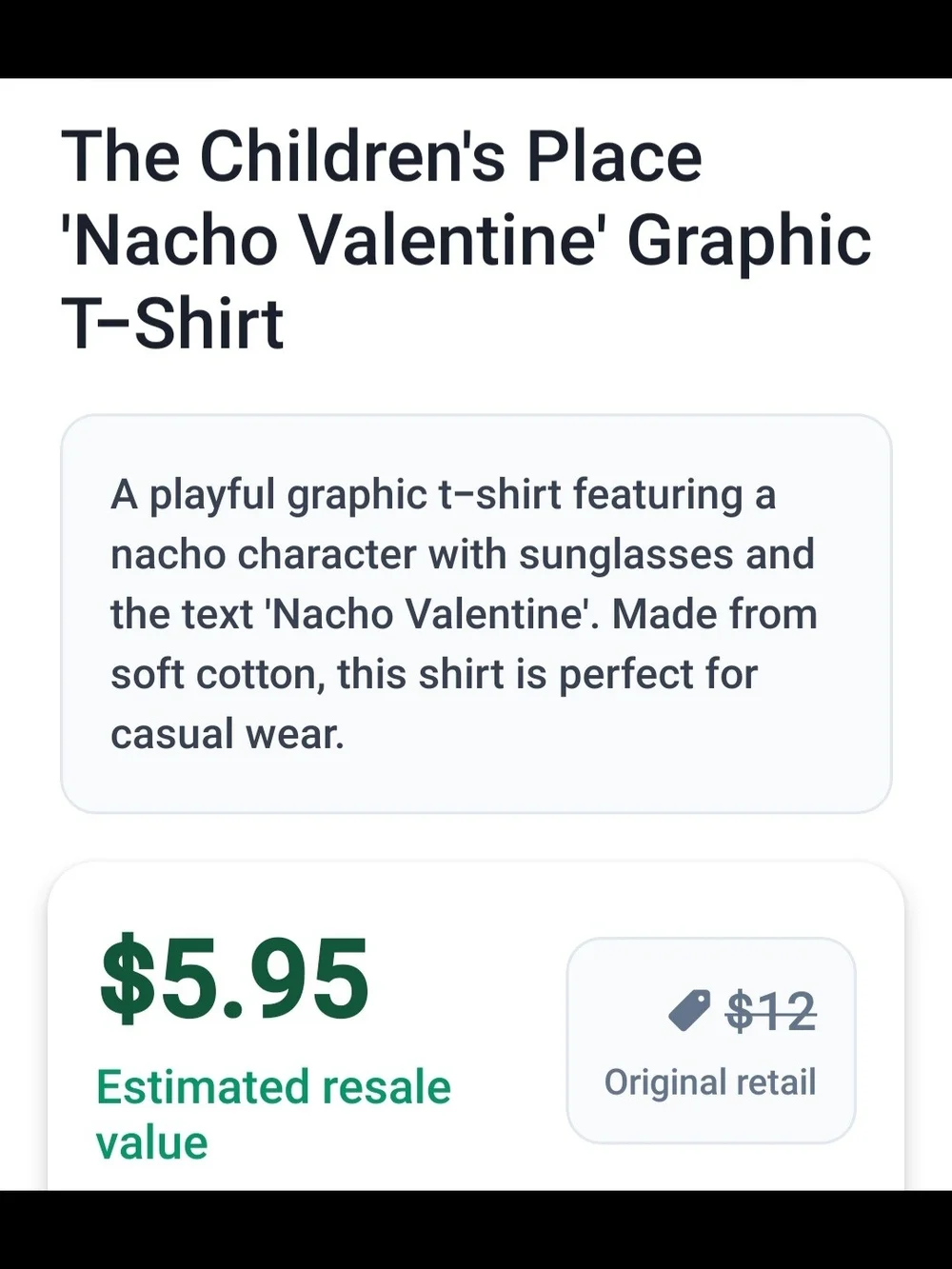 The Children's Place Navy 'Nacho Valentine' Graphic Tee